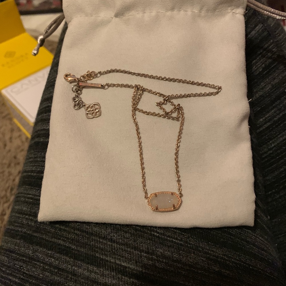 Rose gold and iridescent drusy elisa
